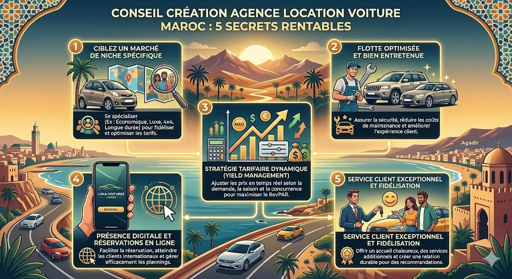 Conseil Création Agence Location Voiture Maroc : 5 Secrets Rentables