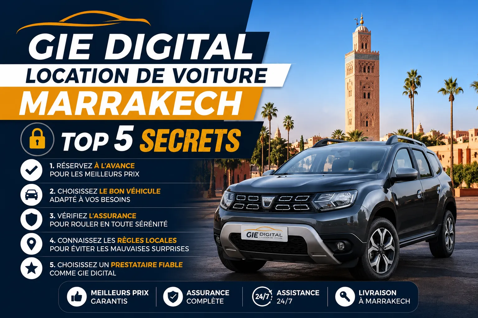 GIE Digital Location de Voiture Marrakech : Top 5 Secrets